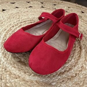 Ollio Red Mary Jane Flats